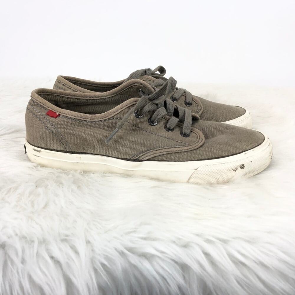Levi’s 5.5 Womens Taupe Lace-up Canvas Sneakers - Picture 2 of 8